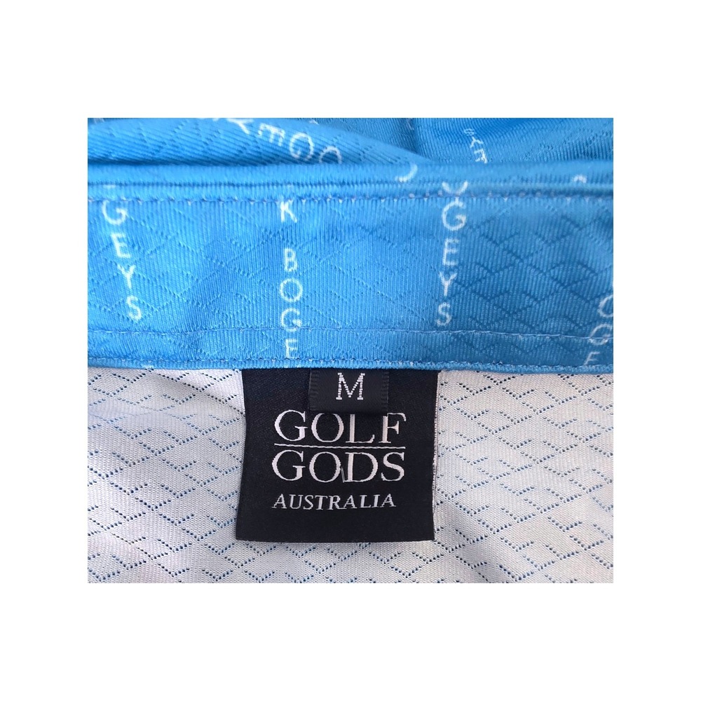 Golf Gods Australia Mens F*ck Bogeys Polo Shirt Blue Performance Golf Top Size M - Picture 6 of 8
